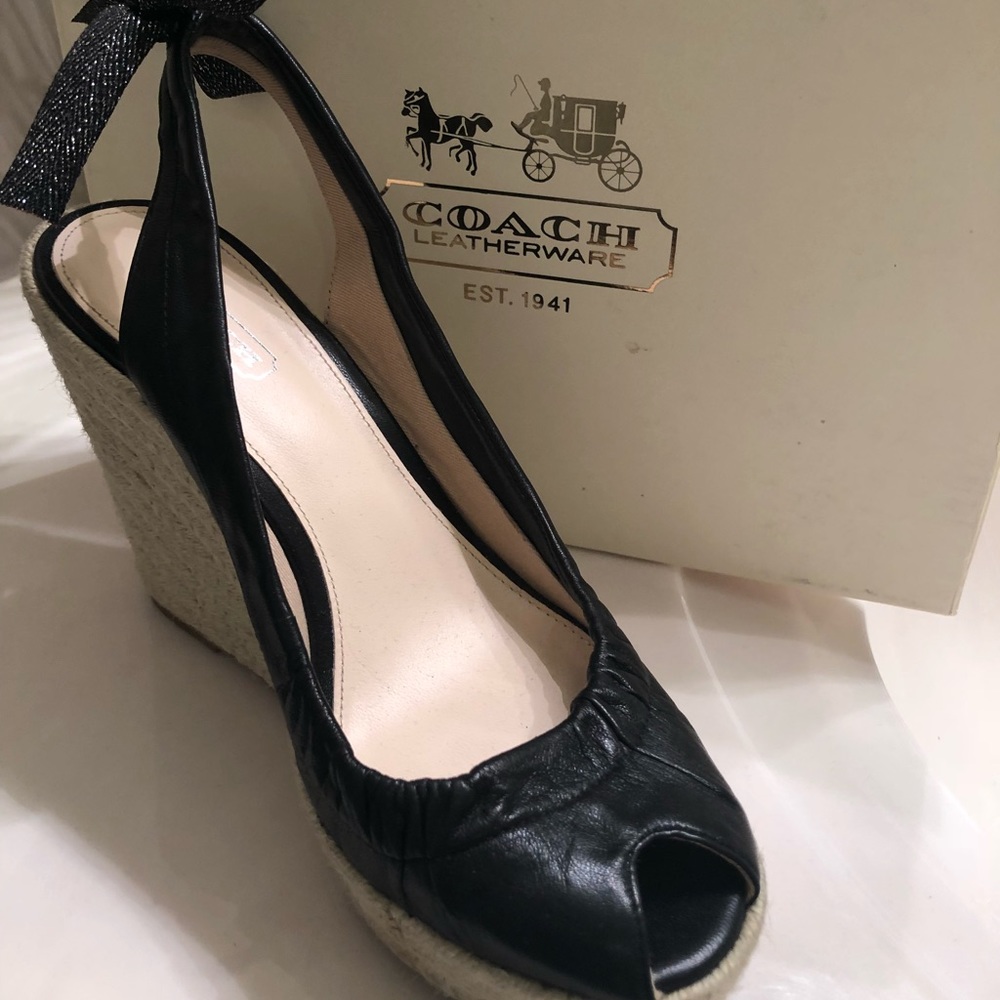 Coach black maritza soft leather shoe 6.5 - Picture 2 of 5